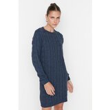 Trendyol Navy Blue Knitted Detailed Knitwear Dress Cene