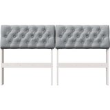 vidaXL Tapecirani uzglavlje Svijetlo siva 160 cm Čvrsto borovo drvo | shoptok.hr