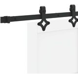  Klizna vrata Bijela i crna 83 x 202 cm Masivna borovina | shoptok.hr