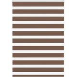 Zebra zavjesa Smeđa 115x100 cm Širina tkanine 110,9 cm Poliester | Shoptok.si