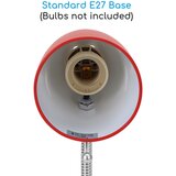 Aigostar Stona lampa sa stezaljkom 1xE27/11W/230V crvena/hrom | Eponuda.com