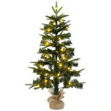 Mini božićno drvce 45 cm 25 LED lampica Topla bijela PVC i PE - Zelena 45 cm s LED svjetlima | shoptok.hr