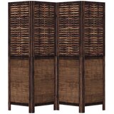  Sobna pregrada s 4 panela tamnosmeđa masivno drvo paulovnije 40 x 160 cm | Shoptok.si