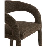 Light & Living Temno rjav oblazinjen jedilni stol z nasloni za roke Kyran – | Shoptok.si