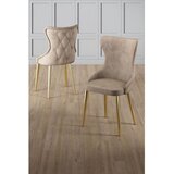 Hanah home set trpezarijskih stolica Alpa 8 kom, kapućino tkanina Babyface, zlatne metalne noge | Eponuda.com