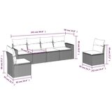 vidaXL 6-dijelni set vrtnih sofa s jastucima bež od poliratana | shoptok.hr