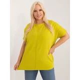 Fashion Hunters Lime plus size oversize blouse