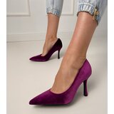 D/CEO Purple Velvet Stiletto Pumps Bales | shoptok.hr