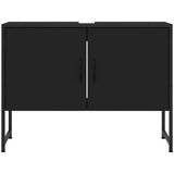 vidaXL Kupaonski ormarić za umivaonik crni 80 x 33 x 60 cm drveni | shoptok.hr