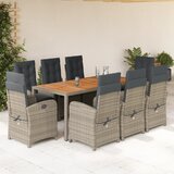  9-dijelni vrtni blagovaonski set sivi od poliratana | shoptok.hr