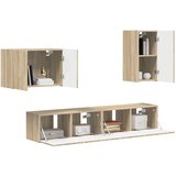 4 Set omare za televizijo na steni 4 pcs Sonoma hrast, (5000132512) | Shoptok.si