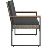  Vanjska klupa Siva i tamno siva 107 x 61 x 80 cm poliratan | shoptok.hr