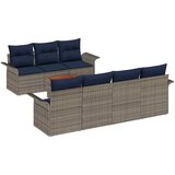 vidaXL Vrtna sedežna garnitura 8 pcs Siva Poly ratan, (5000063127) | Shoptok.si