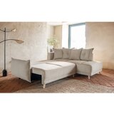 Miuform Bež sklopiva kutna garnitura od samta (s desnim kutom) Lazy Lukka – | shoptok.hr