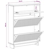  Ormar za cipele EDE 78 x 24 x 103 cm Konstruirano drvo Crna - Crna | shoptok.hr