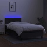  Box spring s madracem LED crni 90x190 cm od tkanine | shoptok.hr
