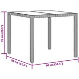  3-dijelni vrtni bistro set od poliratana s jastucima crni | shoptok.hr