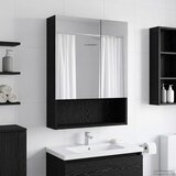  Kupaonski ormar s ogledalom Crni hrast 50 x 14,5 x 70 cm | shoptok.hr