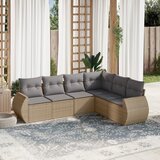 Maison Chic Seti vrtnega pohištva - Vrtna garnitura - Vrtni pohištvo set 6-delna z blazinami bež poli ratan, (21812707) | Shoptok.si