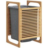  Košara za rublje sa sivom vrećom 32 x 30 x 36,5 cm od bambusa | shoptok.hr