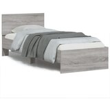 Maison Chic Posteljni okvir - Enojna postelja - Postelja za odrasle z vzglavjem siva sonoma 75x190 cm inž. les-J16385, (21766657) | Shoptok.si