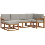  Set vanjskih sofa 6 kom. Prirodna i svijetlo siva Smeđa 251 x 128,5 x 73 cm | shoptok.hr