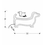  LED dečija stolna lampa DOG LED/12W/230V ružičasta | Eponuda.com