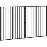  Vrata za pse 2 pcs Crna 80 x 100 cm Cinkani čelik | Eponuda.com