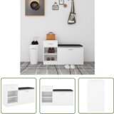 The Living Store Klop za čevlje bela 94,5x31x57 cm inženirski les - Klop Za Čevlje, (21744350) Cene