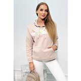 Kesi Sweatshirt with Voyage inscription beige Cijene