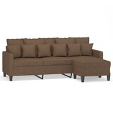  Trosjed s tabureom smeđi 180 cm od tkanine | shoptok.hr
