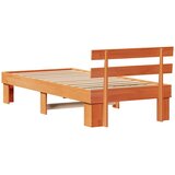  Krevetna konstrukcija s uzglavljem Vosak smeđa 100 x 200 cm | shoptok.hr