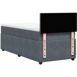 Box spring krevet s madracem tamnosivi 90x190 cm baršunasti | shoptok.hr