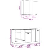  Kuhinjska jedinica LYON 5 kom. Bijela Konstruirano drvo | shoptok.hr