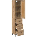  Highboard Umjetnički hrast 34,5 x 34 x 180 cm Konstruirano drvo Slike