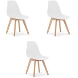  KITO stolica - bijela / prirodne noge x 3 | shoptok.hr