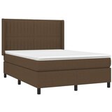  Box spring postelja z vzmetnico temno rjava 140x200 cm blago, (20896967) | Shoptok.si