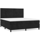 The Living Store Box spring postelja z vzmetnico črna 180x200 cm žamet - Box Spring Postelja, (21491155) | Shoptok.si
