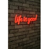 Wallity Life Is Good - Red Red Decorative Plastic Led Lighting Cene