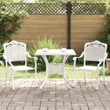  3-delni vrtni bistro set bela lita aluminij, (22015359) Cene