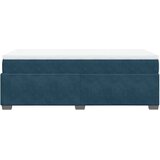 Box spring krevet s madracem tamnoplavi 90x190 cm baršunasti | shoptok.hr