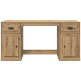 vidaXL Stol s ormarom s ladicama Umjetnički hrast 154,5 x 50 x 75 cm | shoptok.hr