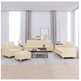 vidaXL 4-dijelni set sofa s jastucima krem od tkanine Cijene