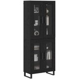 Highboard 2 pcs Crni hrast Inženjerska drva i staklo | Eponuda.com