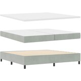  s opruga kutije Svijetlo siva 200 x 200 cm Baršun | shoptok.hr