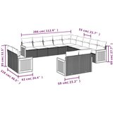  13-dijelni set vrtnih sofa s jastucima poliratan Bež | shoptok.hr