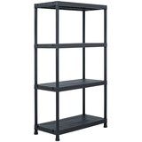  Stalak za pohranu crni 100 kg 60 x 30 x 138 cm plastični | shoptok.hr