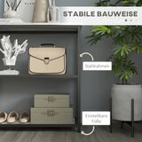  Konzolni stolić industrijskog dizajna 2 police mramorni izgled crna + bijela | shoptok.hr