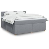  Krevet s oprugama i madracem svjetlosivi 180x200 cm od tkanine | shoptok.hr