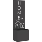 vidaXL Vrtno korito z dekorativno ploščo Črna 50 x 140 cm Mnogi jeklo | Shoptok.si